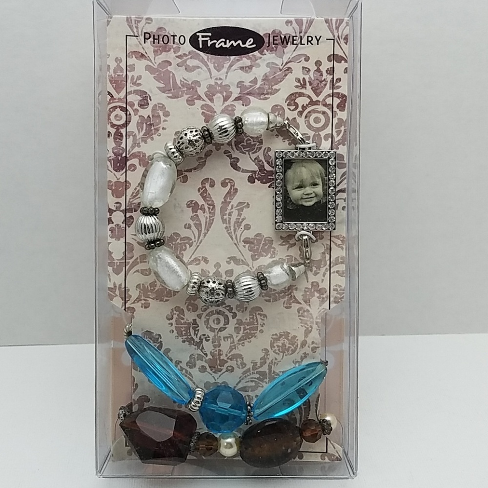 Photo Frame Jewelry Beaded Bracelet Trio Options